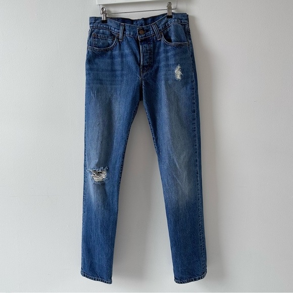 LEVI’S 501 Original Fit Women’s Jeans size 27 32 Salsa Middle - Dark Wash - Picture 2 of 16